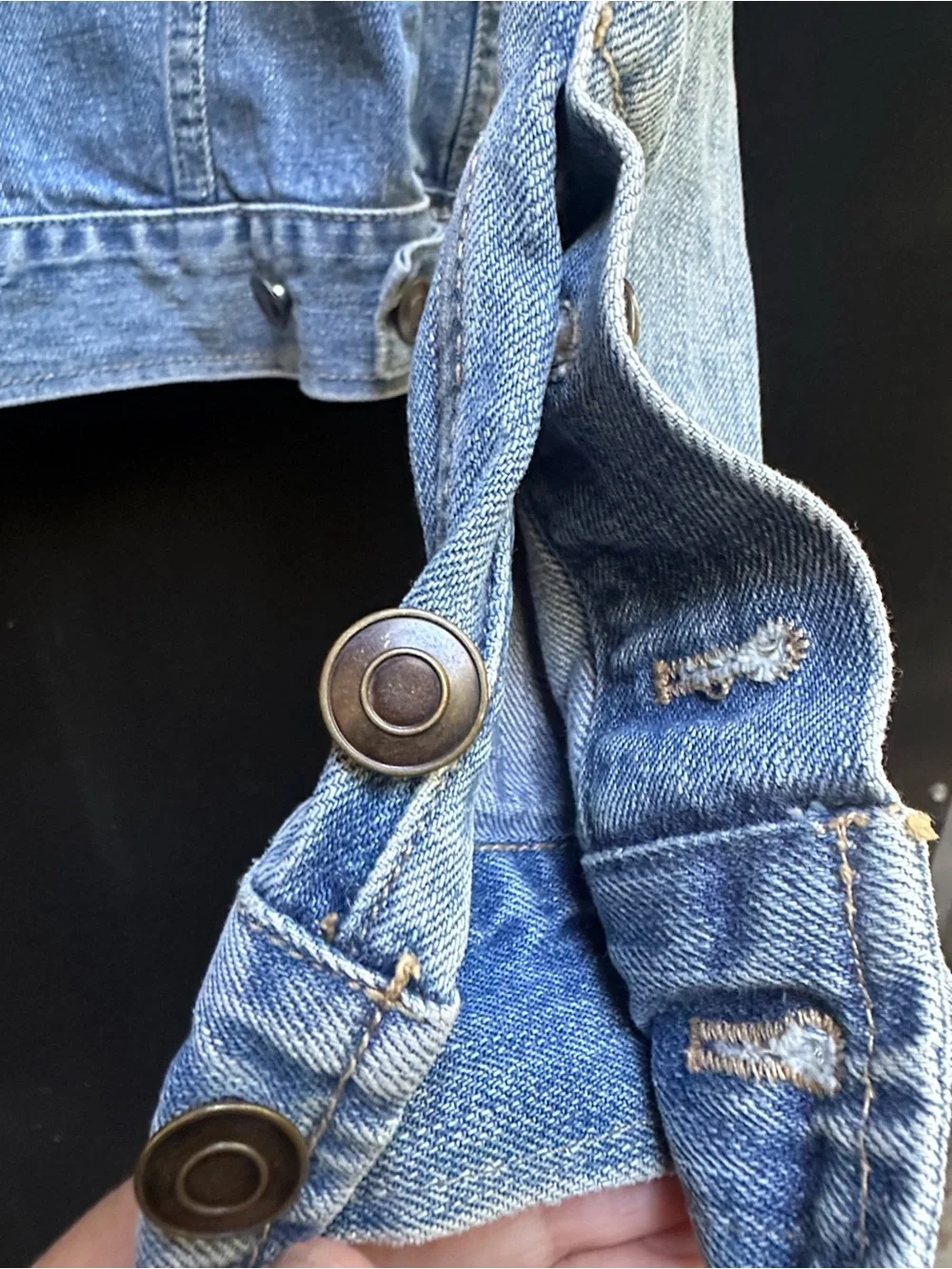 Free People Oversized Double Breasted Blue Denim Jacket